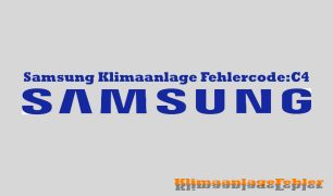 Samsung Klimaanlage Fehlercode: C4 – Diagnose und Fehlerbehebung